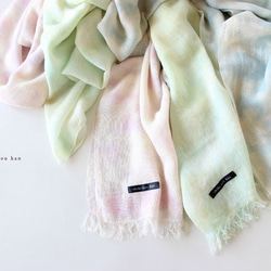 silk cotton stole of spring★pink×purple T18325 第6張的照片