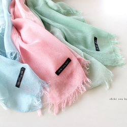 cotton ＆ silk ＆ green★hand-dyed stole T19356 第7張的照片