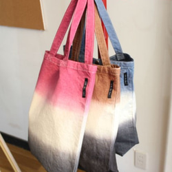 Handmade totebag Msize ★blue grey×black T18344 第3張的照片