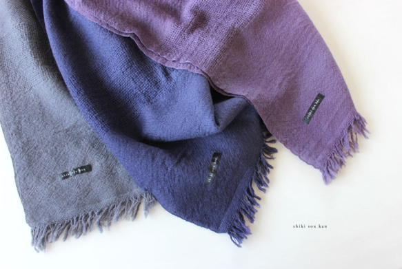 Dark color in winter★grey dyeing wool100 snood T18349 第5張的照片