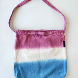 Handmade deying 2way shoulder bag★rose pink×blue T18353 第1張的照片