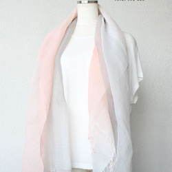 enjoy colors 2 pale tone★cotton linen stole Ｔ19357 第1張的照片