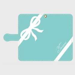 リボン柄♡Andoroid手帳型スマホケース♪全機種対応 2枚目の画像