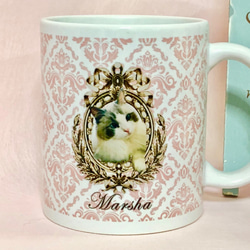 ペットの写真で作るマグカップ＊Victorian ピンク＊ 3枚目の画像