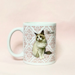 ペットの写真で作るマグカップ＊Victorian ピンク＊ 5枚目の画像