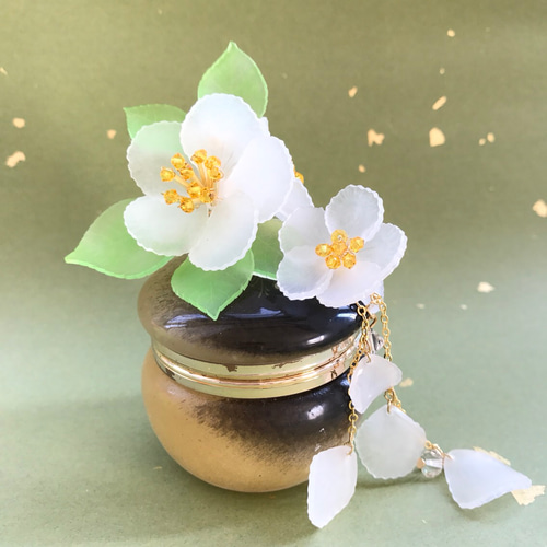 沙羅双樹(夏椿)の簪＊ かんざし Suzuro 通販 4288924｜Creema(クリーマ)