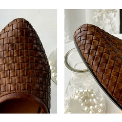 プレゼント 革 編みこみ キャップ サンダル 女性 ローヒール春の福袋  母の日  春 ワンピースに合う靴 7枚目の画像