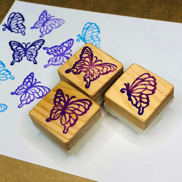 蝶 消しゴムはんこ はんこ・スタンプ くまちゃんハンコ 通販 11439833