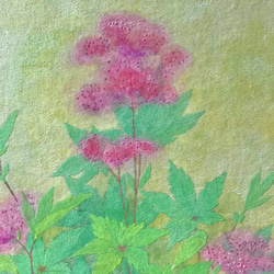 花　絵　植物画　癒し　優しい　インテリア　額入り　日本画　『京かのこ』 3枚目の画像