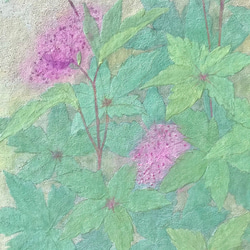 花　絵　植物画　癒し　優しい　インテリア　額入り　日本画　『京かのこ』 4枚目の画像