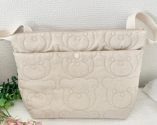 抱っこ紐ポーチ（全面くまキルト×選べる仕様） スリング・抱っこひも