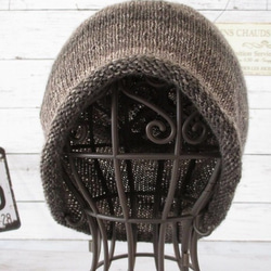 手編み帽子　Flotte socke cashmere-merino 1326:マロン 3枚目の画像
