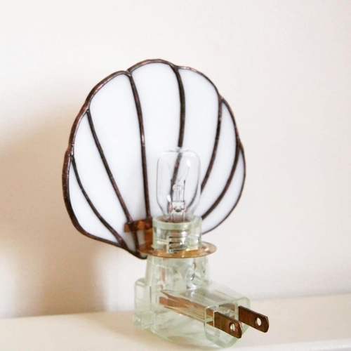 おやすみランプ・シェル(二枚貝) フットランプ 《青色》ナギットの色  