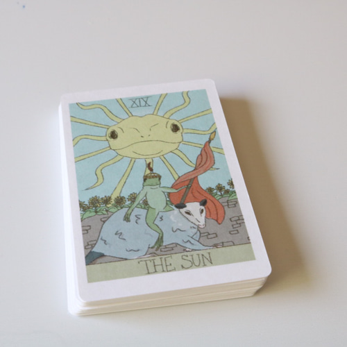 選べる！カエルタロットカード•オラクルカード 3枚セット イラスト 布