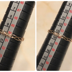 ワイヤーリング①シンプル三つ編み フリーサイズ ピンキーリング リング 指輪 4枚目の画像