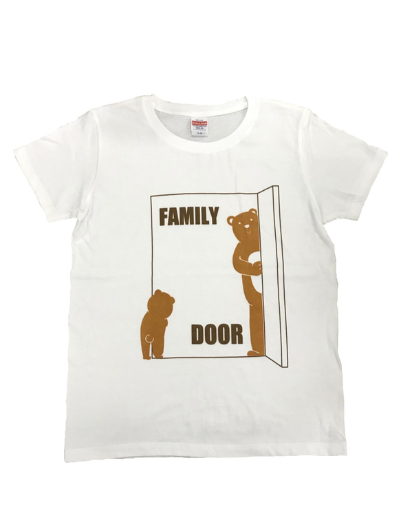 FAMILY DOOR Tシャツ　大人用　プリント　動物　半袖 2枚目の画像