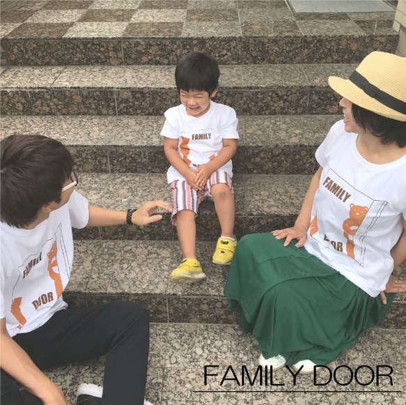 FAMILY DOOR Tシャツ　大人用　プリント　動物　半袖 3枚目の画像