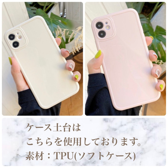 iPhone ケース バレンタイン ソフト TPU ピンク チョコ ハート リボン ラインストーン マーブル 7枚目の画像