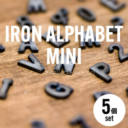 アイアン 英字 アルファベットパーツ（ミニ）【5個セット】 DIYパーツ