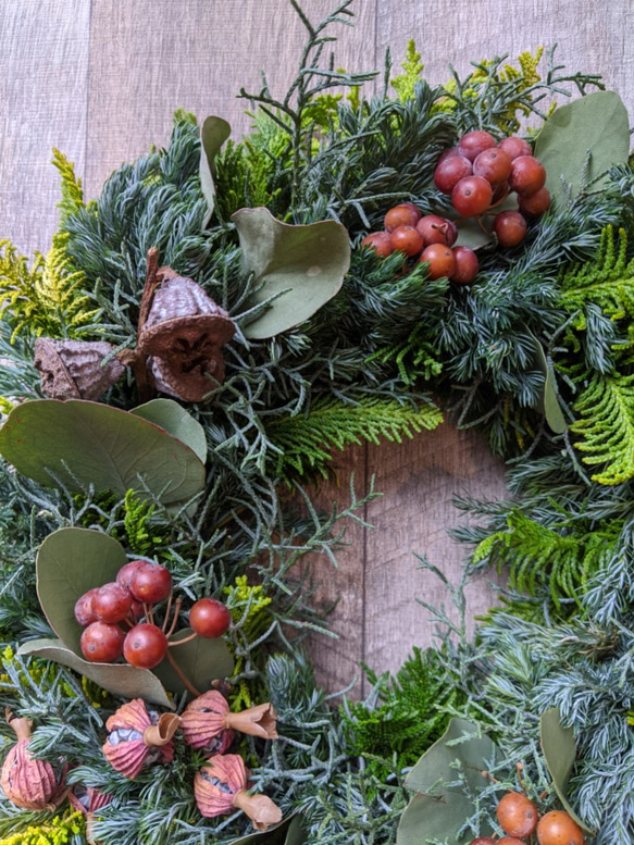 　Fresh Winter Wreath 2019　フレッシュ　リース 3枚目の画像