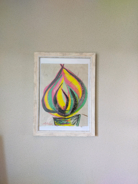 アート　絵　キャンドルの灯り　シンプル　 2枚目の画像