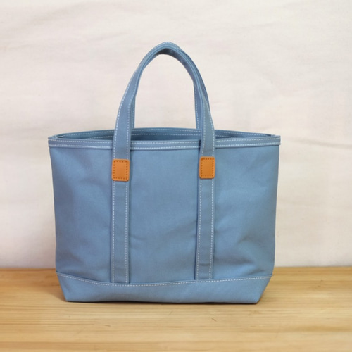 NAVIVERSE ブルーグレー トートバッグ グレーブルー帆布トートバッグCANVAS BAG オーバルボトム