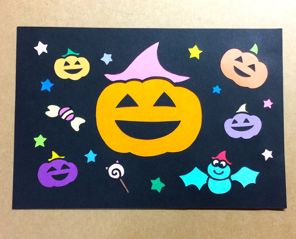 ハロウィン☆カード【切り絵】 1枚目の画像