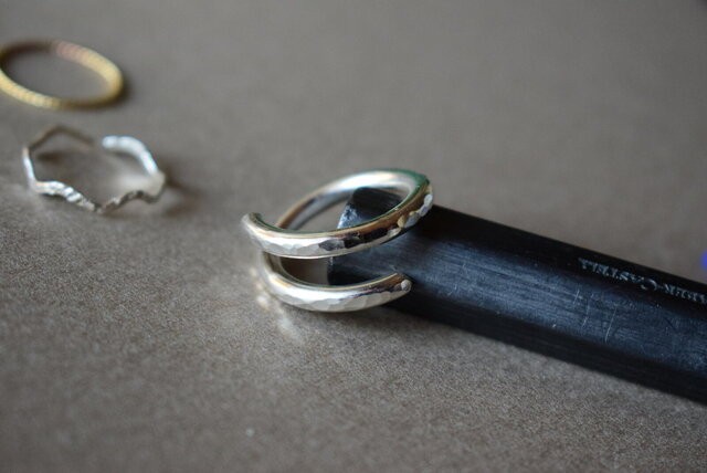 スプリットリング　ポコポコ　極太　sv９２５（金色に変更可能）