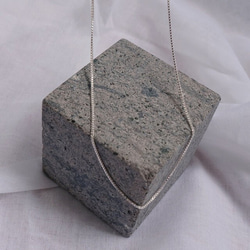 方形威尼斯鏈項鍊 白銀 40 厘米/60 厘米 第4張的照片