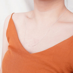 方形威尼斯鏈項鍊 白銀 40 厘米/60 厘米 第6張的照片