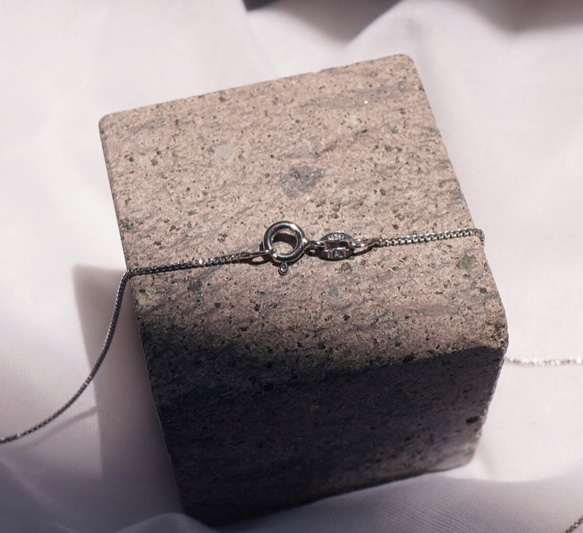 方形威尼斯項鍊銀和銠 40 厘米/45 厘米/50 厘米 第6張的照片