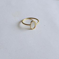 oval ring K18 2枚目の画像