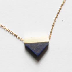 三角形和深藍色青金石 &amp; k18 項鍊 (SATOSHI SASAKI) 第3張的照片