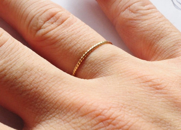 ねじねじリング　brass 2枚目の画像