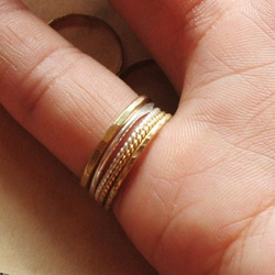 ねじねじリング　brass 3枚目の画像