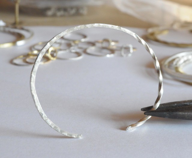 ねじねじ＆ぽこぽこバングルsilver