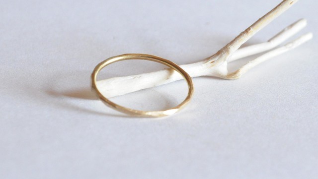 キラキラ削りリング　k18