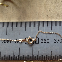 SALE！k18　very thin necklace with bar　 5枚目の画像