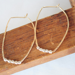 k14gf 管狀方形耳環 第1張的照片