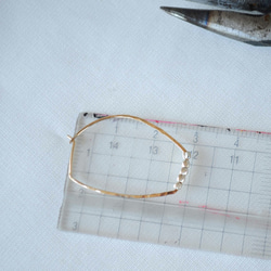 k14gf 管狀方形耳環 第4張的照片