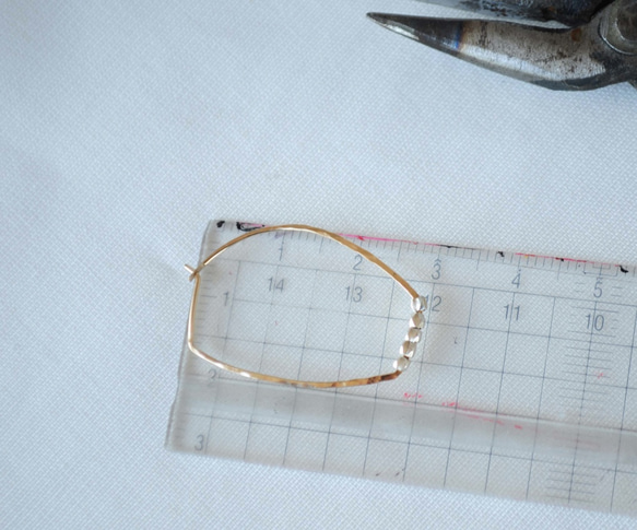 k14gf 管狀方形耳環 第4張的照片