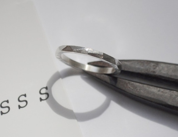 ランダム槌目リング　太　sv 1枚目の画像