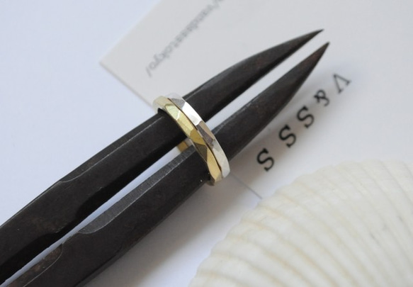 ランダム槌目リング　太　sv 2枚目の画像