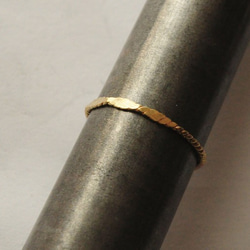 ねじねじ３つタタキリング　brass 2枚目の画像