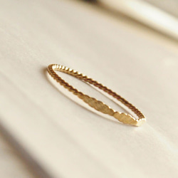 ねじねじ３つタタキリング　brass 3枚目の画像