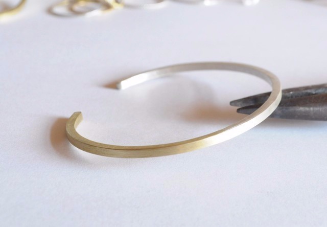 ストレートMIXバングル３　オーダー　３mm　（サイズアップ）