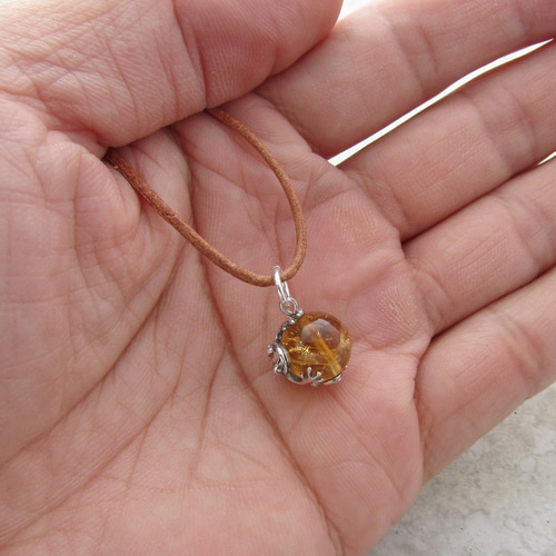 Silver925 カエルペンダント(シトリン)