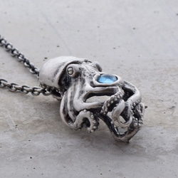 Frog ball pendant aquamarine leather cord necklace 第4張的照片