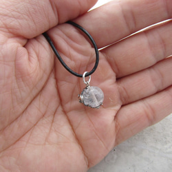 Frog ball pendants Himalayan crystal leather cord necklace 第5張的照片