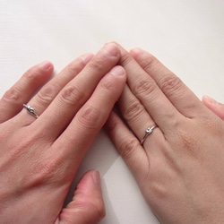 二人の縁を結ぶ結婚指輪　レディースサイズ　Pt900 5枚目の画像